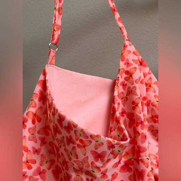 Cry Baby Pink Butterfly Bow Mini Dress Women’s M 90s-Inspired Coquette Feminine - Picture 6 of 9